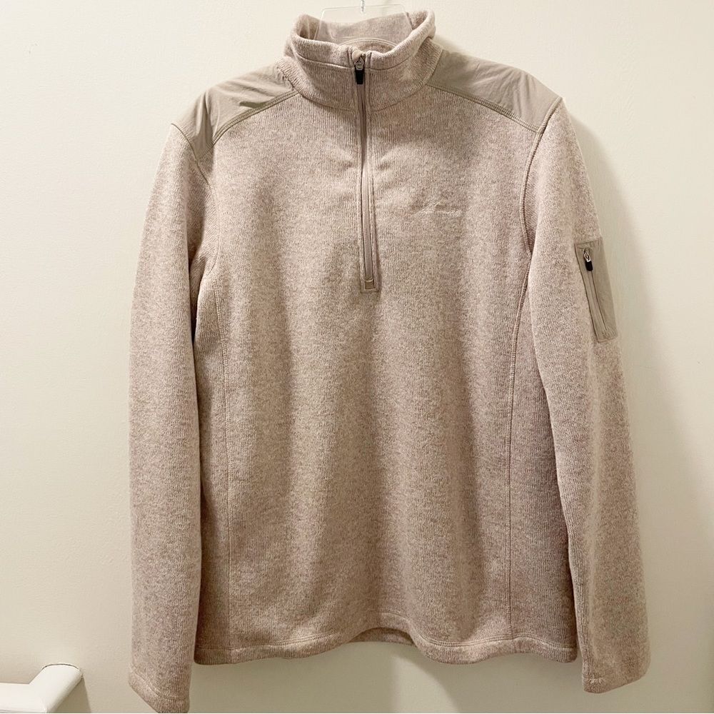Eddie Bauer 1/4 Zip Pull Over Sweater Jacket- Size Large